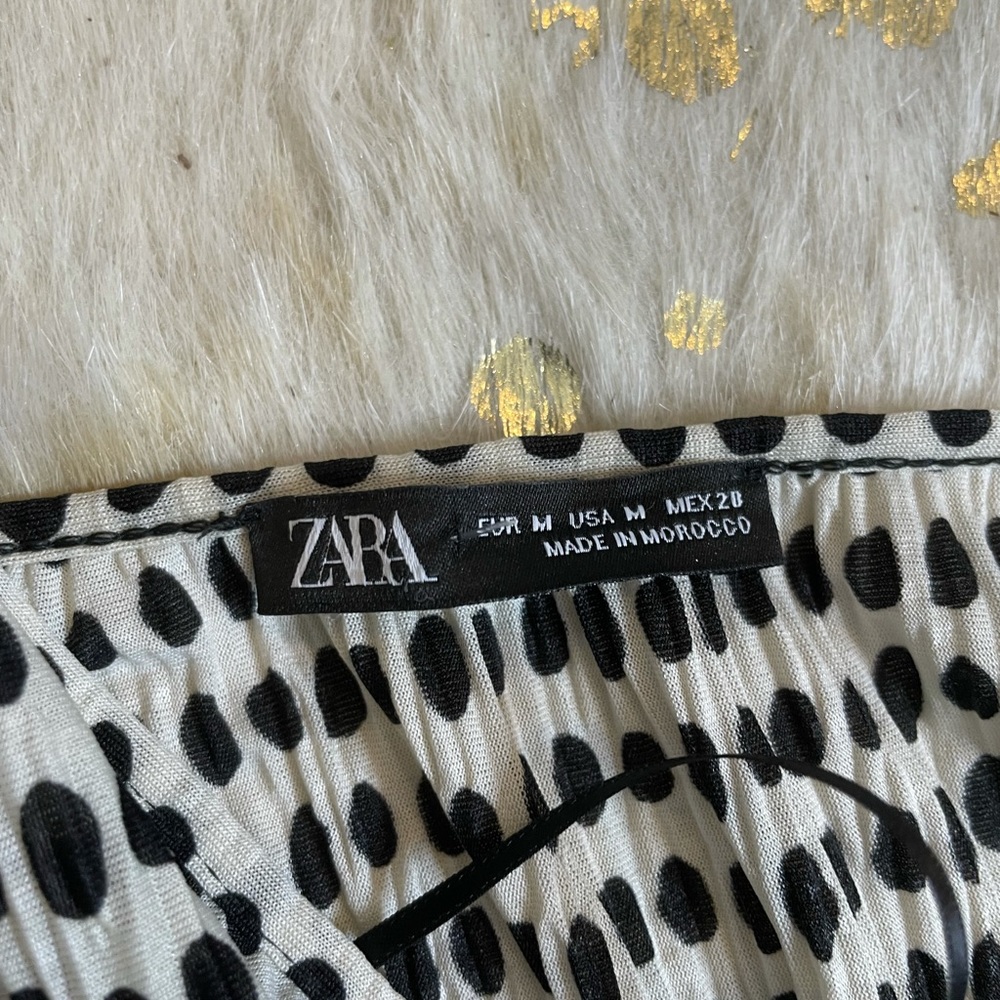 Zara polka dot retro wrap tank top - Picture 2 of 5